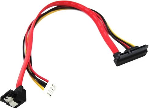 SATA 7+ 15 إلى 4 PIN XH2.54+ كابل SATA لنقل بيانات القرص الصلب/خط الشحن PL-AUG محرك أقراص بصري 90 درجة زاوية IDE (50 سم) in Saudi Arabia