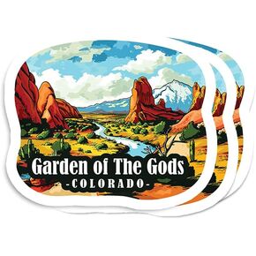 (3pcs) Garden of The Gods Colorado Sticker - Suitcase Sticker - Luggage Stickers - Notebook Stickers - Laptop Stickers - Seattle Travel Sticker - Journal Sticker - Funny Gift (Size 3")