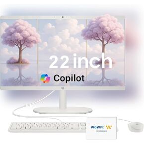 HP 22" FHD All-in-One Desktop PC • Latest 2025 Model – Exclusive Back-to-School Limited Edition • 32GB RAM • 1TB Storage (512GB SSD + 512GB External HD) • 13th Gen Intel Quad-Core CPU • Windows 11
