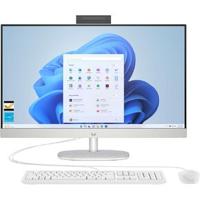 HP 27 AiO Business PC (Intel 10-Core i7-1355U 5GHz, 64GB RAM, 4TB SSD, 27in FHD IPS, IR Camera, HDMI, RJ45, Wi-Fi 6, Windows 11 Pro, Wired KB & Mouse) Professional All-in-One Desktop + Office 2021
