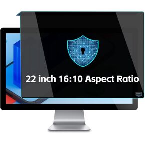 2-PACK Acrylic 22 Inch Hanging Computer Privacy Screen Filter for 16:10 Widescreen Computer Monitors - 19.29 in X 12.48 in (490 X 317 mm), Eye Protection Anti Blue Light Screen Protector Panel