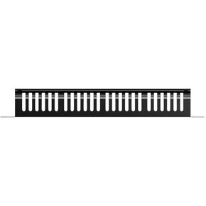 1U Rack Cable Organizers 19In 24 Position 48 Port Cold Rolled Steel Networking Component