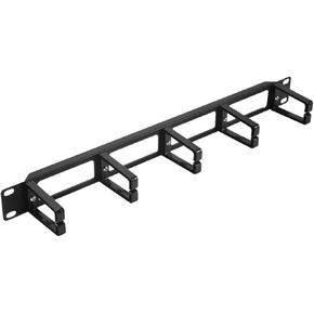 19 Inch 1U Rack Cabinets Cable Management Network Organizer Hollow Metal Base Five Ring Detachable Wire Manager