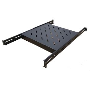 1U 19" Fixed Server Shelf – 4 Post Rack Mount Tray, Depth Extends 17" to 33", Heavy-Duty Steel for Network & AV Equipment