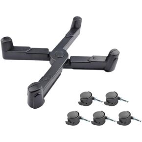 Mobile CPU Holder for Computer with Wheels, PC Case Support for Home Office, Black