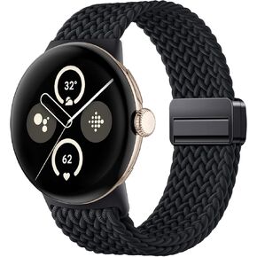 نطاقات مرنة Maledan Magnetic Magnetic متوافقة مع Google Pixel Watch 3 41 مم/ بكسل مشاهدة 2/ Google Pixel Band Women Men ، Nylon Soft Lovable Risprid Bradiding Wristbands Accessories