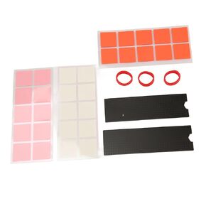 Laptop M.2 Heatsink Kit, Easy to Use Brass Graphene Fast Heat Conduction M.2 SSD Heatsink Copper 1mm Thick with Silicon Pads Tapes for Game Console
