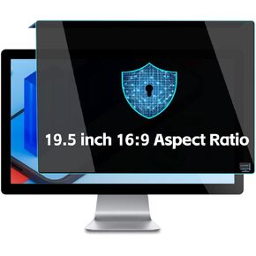 Privacy Screen Filter for 19.5 Inches - Hanging Type Screen Protector Size 17.51 inch Width X 10.23 inch Height, 16:9 Widescreen Monitor, Blocking Blue Light and Glare Computer Screen Cover