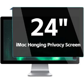 Acrylic Hanging Type Removable Privacy Screen for iMac 24 inch (2-Pack), 21.45 in X 14.72 in (545 X 374 mm), Blocking Blue Light and Glare Privacy Shield, iMac Anti Spy Privacy Screen Cover