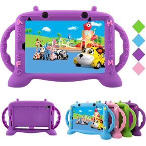 Kids Case for for iPad Mini 7 (A17 Pro) 2024 & iPad Mini 6 (A15) 2021, 8.3-inch iPad Mini 6th/7th Generation Case with Pencil Holder, Soft Silicone Shockproof Handle Stand Protective Case (Pink)