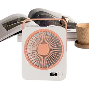 Small Table Fan - Table Cooling Fan | 1200mAh Battery 5-Speed Settings Portable Cooling Device for Men Women Indoor Outdoor Bedroom Hiking Beach Camping