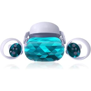 Skin for Oculus Quest 2 VR Headset Sticker Vinyl Decal Decorative Virtual Reality Accessories Cartoon (Color : 2)