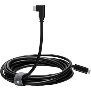 USonline911 16FT Link Cable with Separate Charging Port for Oculus Quest 2/Quest Type-C-C Right Angle Fast Charger Cord
