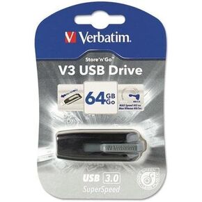 VER49174 - Verbatim 64GB Store n Go V3 USB 3.0 Flash Drive - Gray