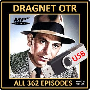 Dragnet OTR Series: All 360 Episodes in MP3 Audio [USB Flash Drive]