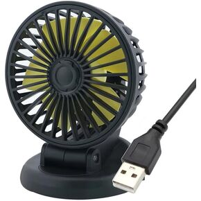 USB Powered Three-Head Car Fan with Hidden Aromatherapy Box, Low Noise, 360° Rotation, Suitable for Car and Office Use,Triple Head 12V