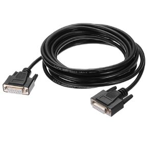 MECCANIXITY DB15 Serial Cable, 28AWG Aluminium Foil Shielded DB15 Male to Female Straight Through Serial Cable for Data Communication, 9.8 ft