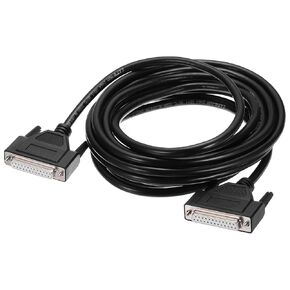 MECCANIXITY DB25 Serial Cable, 28AWG Aluminium Foil Shielded DB25 Male to Female Straight Through Serial Cable for Data Communication, 3.3 ft