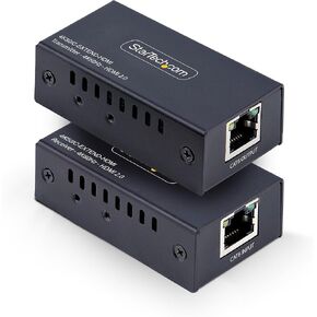 StarTech.com HDMI Extender Over CAT5e/CAT6, 4K 60Hz, Up to 200ft (60m), Transmitter and Receiver Kit, Power Over Cable