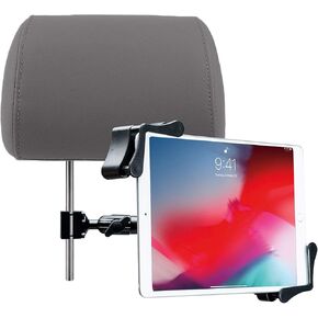 Vehicle Headrest Mount – CTA Vehicle Flex Mount for iPad 10th Gen 10.9" - iPad 10.2" 7th/8th/9th Gen - iPad Air 3 - iPad Mini 5 - iPad Pro 11"-12.9" - Galaxy Tab S2 & 7-14" Tablets - Black (AUT-VHFM)