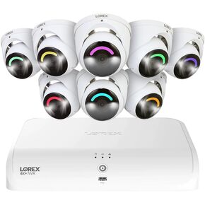 Lorex Fusion 4K+ 16 Camera Capable (8 Wired/8 WiFi) 2TB NVR System w/ 8 Dome 8MP IP Security Cameras - Smart Security Lighting, Smart Motion Detection, Color Night Vision, 2-Way Talk, IP67 (White)