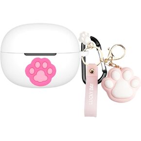 Cute Case Compatible with SHOKZ OpenDots ONE with Cartoon Keychain, Funny Anime Soft Silicone Full Shockproof Protective Cover for OpenDots ONE for Man Woman