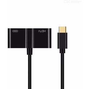 USB-C to 4K HDMI Adapter PD Port TV Video Hub Compatible with Samsung Galaxy Tab S10 Ultra (14.6" 2024)/S10 Plus (12.4" 2024), Type-C Charger Port Projector Converter