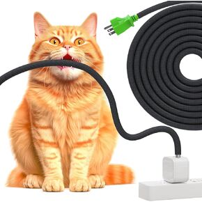 Cord Protector for 1 Cord 25ft 3/10 Inch, Flexible Cord Protectors from Pets No Chew Cable Management Cable Sleeve, Cable Organizer Cord Cover for USB Power Cords Audio and Video Cords