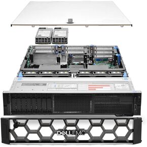 Dell PowerEdge R740 Server 2.10GHz 52-CORE 256GB RAM 8X 800GB SSD Bezel (متجدد)