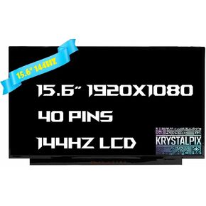 New KrystalPix LCD Display FITS- Replacement Panel NV156FHM-NX5 V8.1 for HP N69402-LD1 LCD Screen 15.6" FHD 144hz LCD LED Non-Touch Screen 40 pins Display New