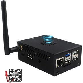 New Orange Pi 3B Metal Case Black Aluminum Shell with Cooling Fan Optional Angten for New Versoin Orange Pi 3B After May 2025