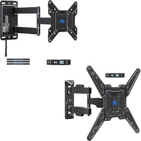 Mounting Dream Lockable RV Camper TV Mount for Flat Screen 17-43 Inch TV Monitor MD2210, Bundle with Universal Full Motion TV Mount Swivel Tilt Articulate for 26-55'' TVs MD2418-MX