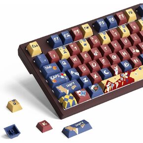 PBT Keycaps,Custom Keyboard Keycaps Set, Cherry Profile 5 Sides Dye-Sublimation for 61/64/68/84/87/100/104/108 Cherry MX Mechanical Keyboards and Custom Keyboards,Nutcracker Theme