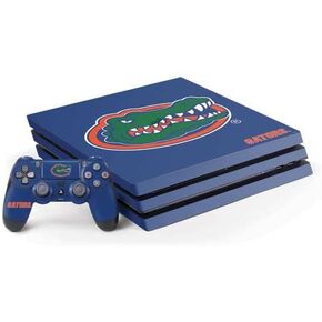 Skinit Decal Gaming Skin Compatible with PS4 Pro Console and Controller Bundle - Officially Licensed College Florida Gators Mascot Blue Design