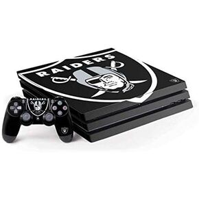 ألعاب Skinit Scenit Maming Skin متوافقة مع وحدة التحكم PS4 Pro وحزمة وحدة التحكم - NFL Las Vegas Raiders مرخصة رسميًا تصميم شعار كبير