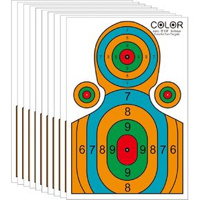 12x18 Inch High-Visibility Shooting Targets - Paper Silhouette for Precision Training, Handguns, BB Guns, and Airsoft (Indoor & Outdoor Use)