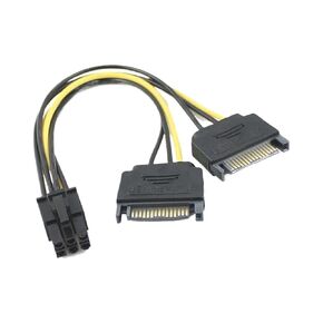 SATA 15 PIN MALE M إلى PCI PCI Express PCI-Express PCI-E Express Card 6 PIN PIN Graphics Card Card Cable 15cm in Saudi Arabia