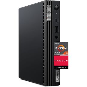 Lenovo ThinkCentre M75q Gen 2 Tiny, AMD Ryzen 5 Pro 5650GE Hexa Core (Beats Intel i7-1260P) 16GB RAM, 256GB NVMe, W11P, 3YR, Home & Office Tiny Desktop