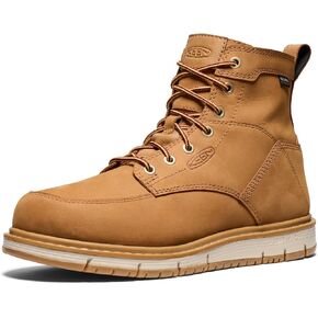 KEEN Utility Men's San Jose 6" Soft Toe Waterproof Wedge Work Boots, Tortoise Shell/Star White, 13 in Saudi Arabia