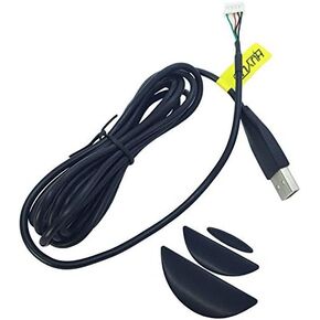 New USB Mouse Cable Mice Line & feet Skates Teflon Replacement for Logit G400 G400S MX518 Mouse