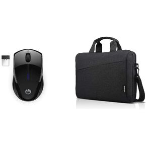 HP X3000 Wireless Mouse + Lenovo T210 15.6" Laptop Bag - Black