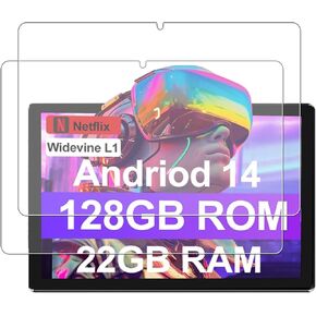 for ZIOVO Z168 Android 14 Octa-Core Tablet 10.1 inch 2025 Screen Protector,WUNIAK Tempered Glass Film Anti-Scratch High Touch Sensitivity,2 Pack