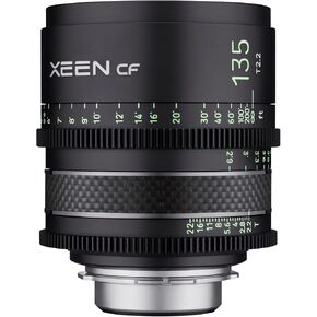 XEEN CF 135mm T2.2 Pro Cinema Telephoto Lens for Canon EF Mount with Carbon Fiber Construction & Luminous Markings (CFX135-C)