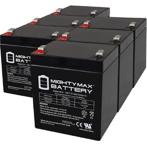 Mighty Max Battery 12V 5Ah F2 SLA Replacement Battery for Gruber Power GPS-12-5F2-6 Pack