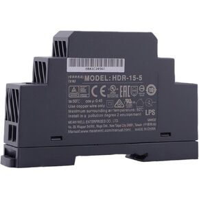 HDR-15-5 12W 5V DIN RAIL POWERSS-تصميم فائق النحافة 1SU ، مدخلات واسعة 85-264VAC ، كفاءة عالية ، تشغيل موثوق -30 درجة مئوية إلى +70 درجة مئوية