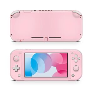 ZOOMHITSKINS Pink Switch Lite Accessories, Compatible for Nintendo Switch Lite Pink Skin Glitter, Love Pink Rose Pastel White Cute Kawaii Couple Strawberry Cherry, 3M Vinyl, Durable & Fit, USA Made
