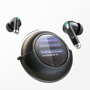 2025 Al Translation Earbuds with Smart LED Touchscreen: Real-Time 2-Way Voice Translator for 150+ Languages & Accents, Support Phone Call, Video Call, Conversations