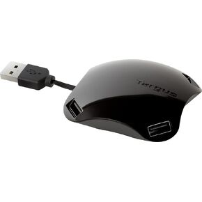 Targus Retractable 4-Port Hub, Black (ACH113US)