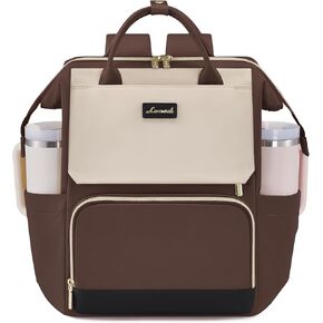 LOVEVOOK Laptop Backpack for Women with Giant Tumbler Holder Pocket, 15.6 inch Travel Work Backpack Purse for Nurse Teacher, Waterproof School Bag College Bookbag Cute Casual Daypack for Girls