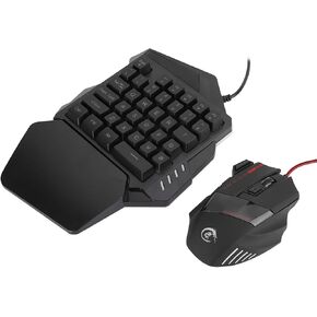 Game Keyboard Set of Keyboard Mouse for / / OS X, LED Background Light, Ergonomic Design, 5 DPI Adjustable for PC Players